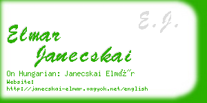 elmar janecskai business card
